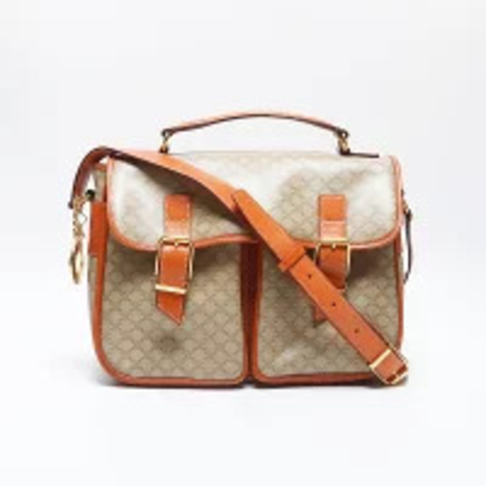Celine Macadam Messenger Bag Shoulder Beige - Picture 2 of 13